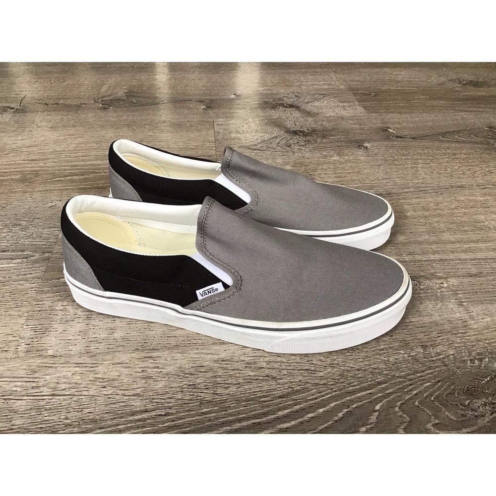 Vans Customs Men's Size 10 Gray Black Slip On Shoes 721356